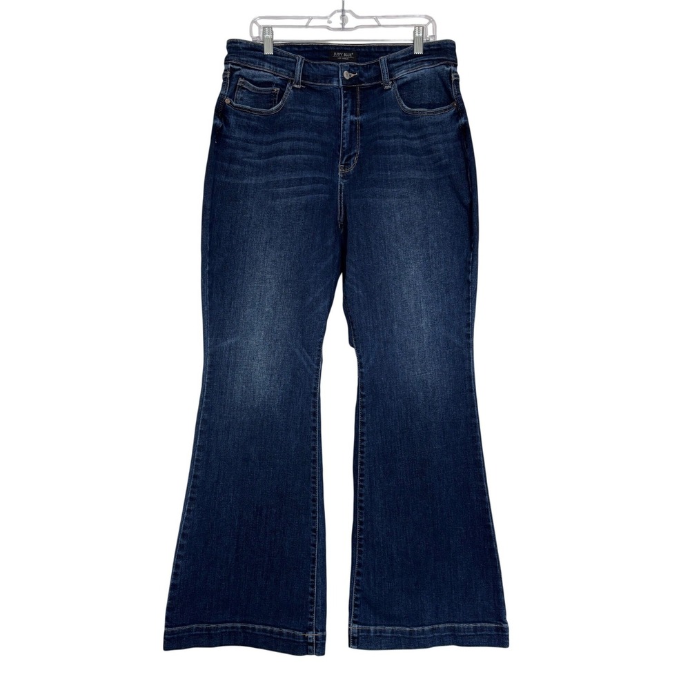 Judy Blue Los Angeles Flare Jeans Dark Wash High Rise Womens 16W